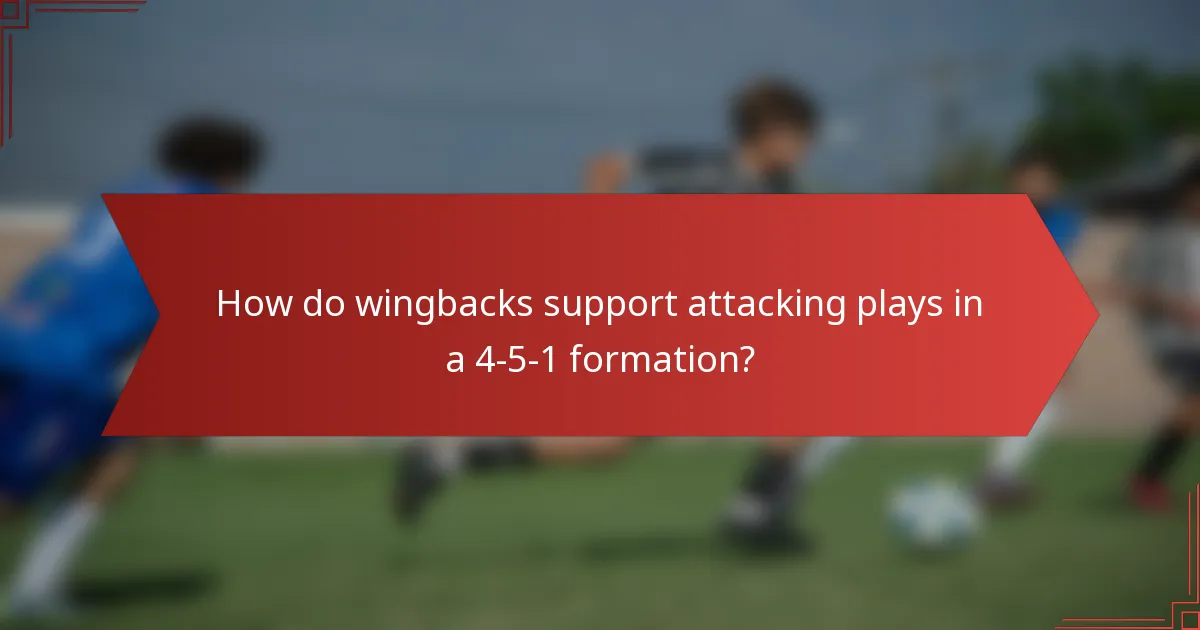How do wingbacks support attacking plays in a 4-5-1 formation?